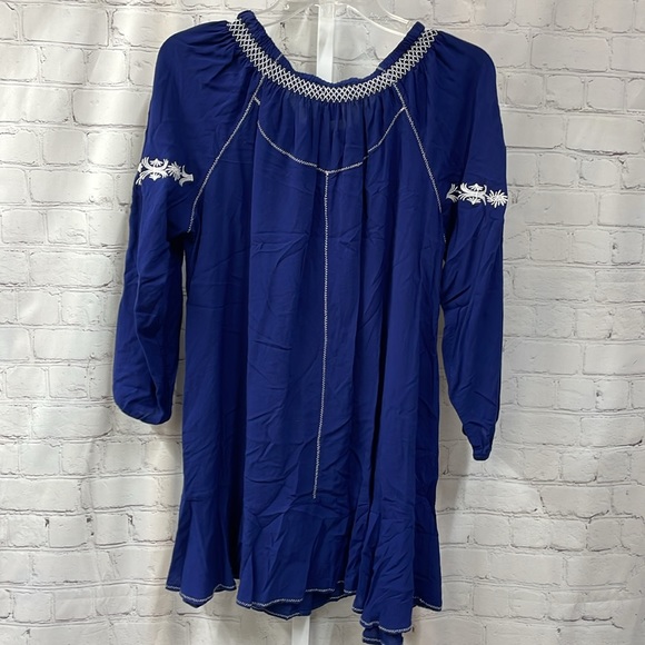 Chelsea & Theodore embroidered white tassel tie XL tunic or shirt dress - Picture 6 of 7